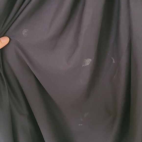 Vintage Cottagecore prairiecore Black chemise puff ballon sleeve sheer dress y2k - Picture 7 of 8